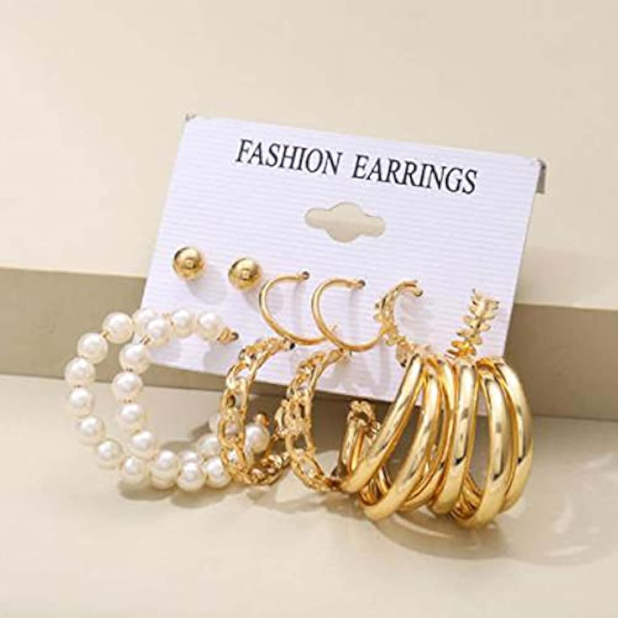 Plated Hoops Earrings Combo (Style 4)