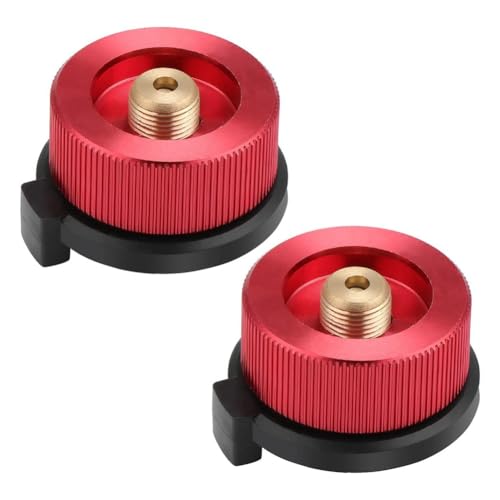 Qusedwey 2 Pcs Camping Adaptador de Gas Convertidor Conexión de la Estufa para el Recipiente de Butano para Atornillar el Cartucho de Gas