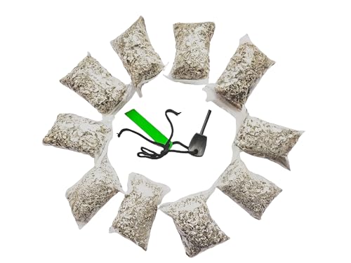 EGREEN Emergency Fire Starter 9 Bags Ferro Striker for Camping Hiking Bushcraft Outdoor Survival (9 Bags + Ferro Striker), Portable