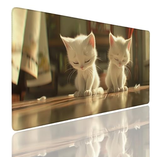 Tapis souris extra large sous main bureau gris pour espace gamer