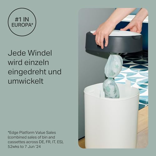 Tommee Tippee Twist and Click Advanced Windeleimer mit 2 Nachfüllkassetten, garantierter Geruchs- und Keimschutz, großes Fassungsvermögen (Verpackung kann variieren) 4