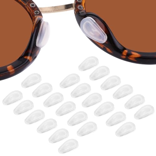 BESTonZON Brillen Nasenpads U-Form - Rutschfeste Sattelbrücke Für Sonnenbrillen, 2 Halterungen + 4 Pads