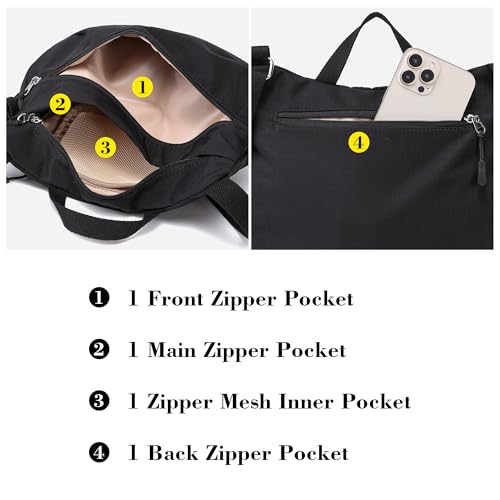 Bolso cruzado pequeño de nylon para mujer, liviano y resistente al agua miniatura 4