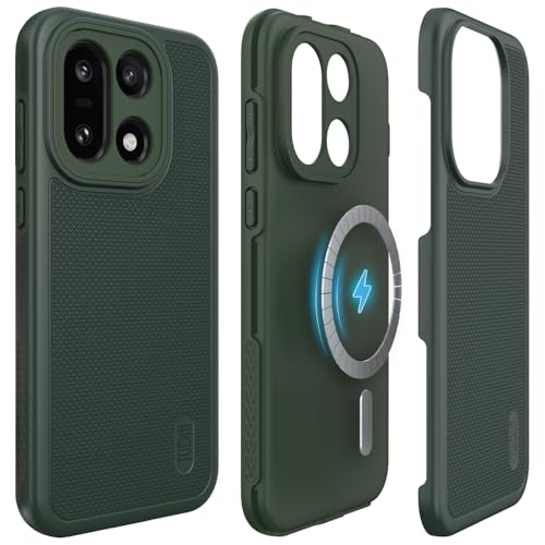 Image of TUDIA MergeGrip [Magsafe Compatible] for OnePlus 15 5G Back Cover (2025) - [Military Grade Drop Tested] Dual Layer Shockproof Slim Rugged Heavy Duty Tough Protective Phone Case - Pine Green