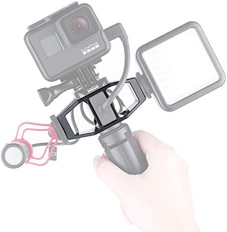 GP-1 Vlogging Stand Photo Tripod Camera Adapter Stand Action Camera Light Shooting Bracket with 1/4" Screw Cold Shoe Mount for Light Stand Mic compatible for GoPro Hero 7 6 5 Yi 4K Cameras