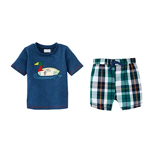 Ensemble canard colvert bleu pour garçon aux finitions soignées et élégantes