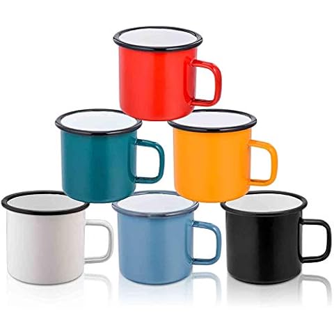 TeamFar Coffee Mug, 12 oz Tea Enamel Mug Camp Drinking Cups, Set of 6 Cover