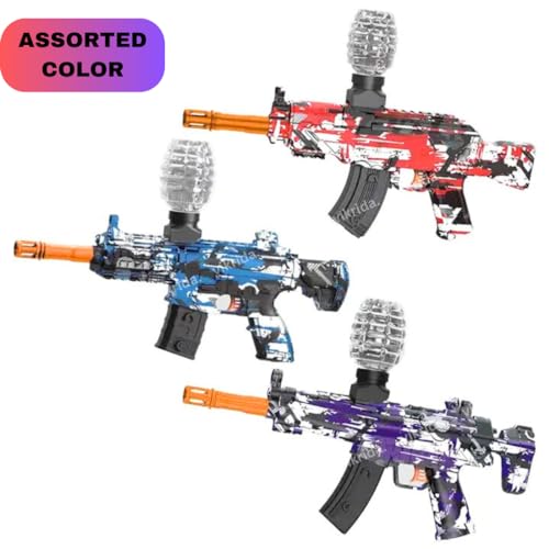 Image of VikriDA Automatic Foam Ball Blaster Gun | High-Speed Soft Ball Shooter for Adults & Teens | Outdoor Target Shooting Toy - Blue