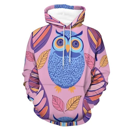 Sweatshirt Rose Hibou chaud à capuche, dites adieu aux pulls inconfortables avec cette taille S