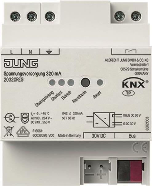 Alimentation KNX 320 mA pour éliminer les erreurs de communication bus 4M