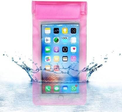 Image of Waterproof Sealed Mobile Pouch PVC Transparent Rain Protection Mobile Cover Pouch Case, 7 inches Phone for All Phones Upto 7.0 inches
