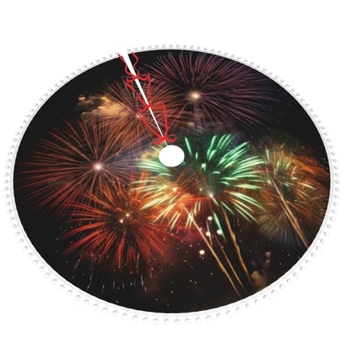 Jupe de sapin de Noël Splendid Fireworks double couche premium