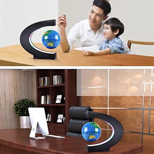 Zaj Magnetic Levitating Globe C Shape Magnetic Suspension Maglev Levitation Globe W/Led Light For Boss Boyfriend #TOP2