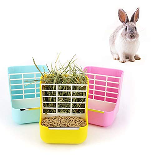 image for sxbest 2 in 1 Food Hay Feeder for Guinea Pig, Rabbit Feeder, Indoor Ha