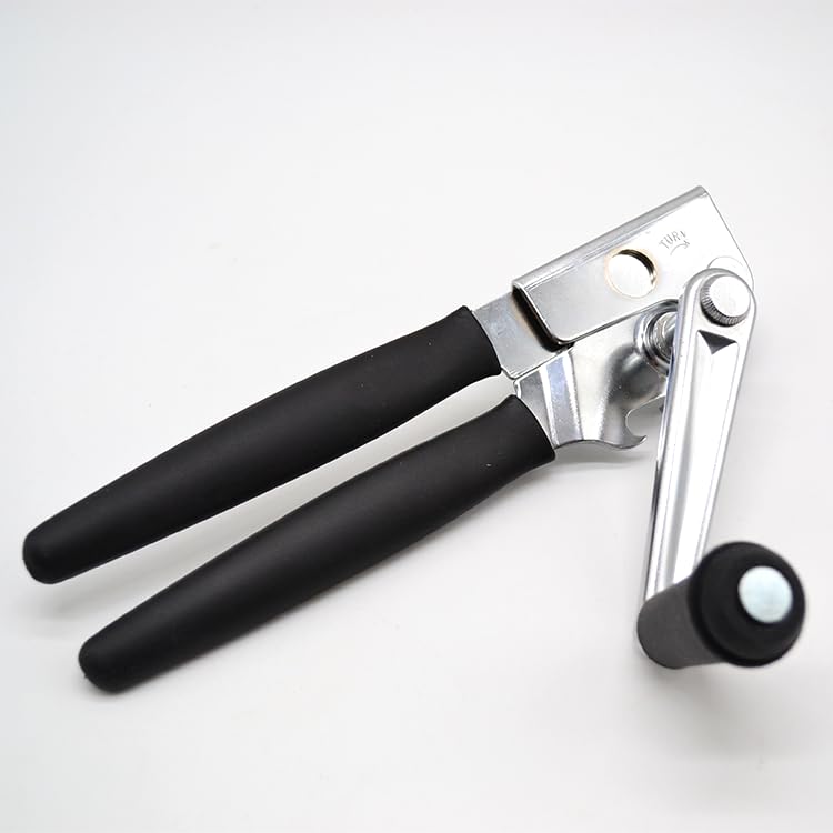 2 Pack Commercial Grade Heavy Duty Manual Can Opener with Easy Crank Folding Handle/Super Thick 20GA 2.0mm Steel with Chrome Plate Finish/Fit All Size Large Cans