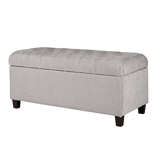 Homepop Home Decor Tufted Ainsley Button Storage Ottoman Bench with