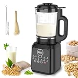 OAUEOR Máquina de Leche Vegetal, 1650ML Máquina Automática de Leche de Nuez, Haz Inteligente 24H, Limpieza Automática, Hoja de Acero Inoxidable de 14 Hojas, Para Avena, Soja, Nueces, Frutas