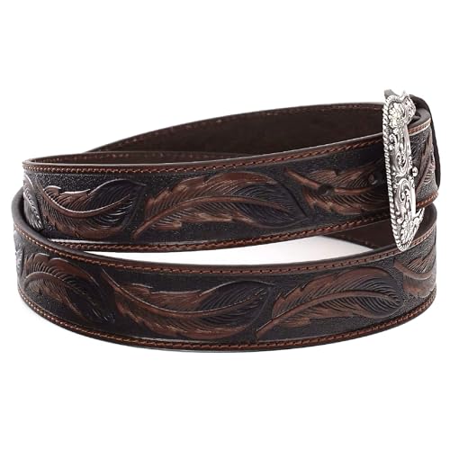 ARIAT M&F Western Products Men's Feather Embossed Leather Belt4