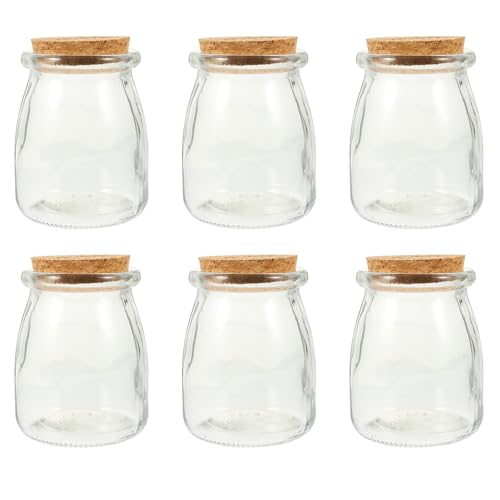 Cabilock �K���X�ۑ��r ���݌v�̃��[�O���g�{�g�� �y�ʃR���e�i �H�i�̕����ێ� �p�r���l�ȃ[���[�z���_�[ �ƒ�p�H�i�ۑ��e�� 6�Z�b�g