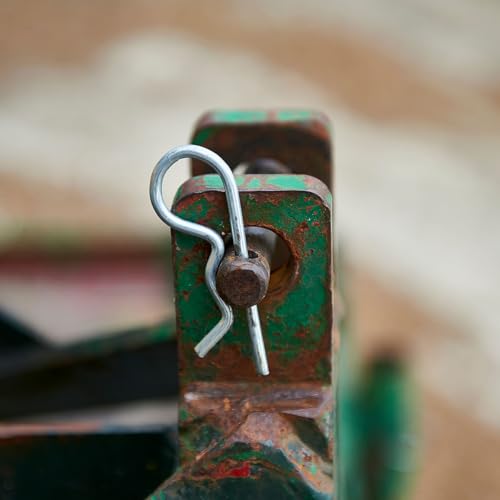 QUARKZMAN 20 Stück Federsplint 1 mm x 17 mm Splinte Federschnellverschluss, Anhängersplinte Sicherungsstift R Clip Haarnadel Kohlenstoffstahl Silberton