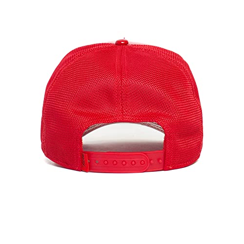 Goorin Bros. The Farm Unisex High Shine Faux Leather Adjustable Snapback Trucker Hat, Big Red, One Size #TOP3