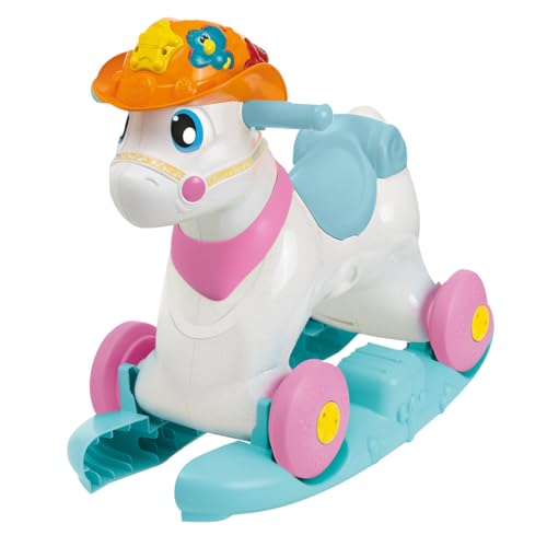 Chicco Schaukelpferd für Kinder, Miss Baby Rodeo, Lernspiel und Interaktiv, Pferdepferd für Mädchen mit Soundeffekten, max. 25 kg, Spiele für Kinder 1-3 Jahre