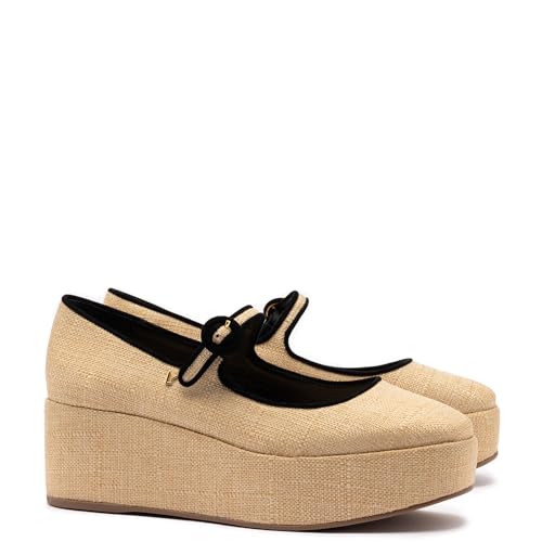 Blair Flatform In Beige Raffia2