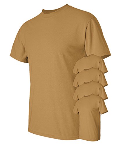 Gildan T-shirt Uomo Ultra Cotton, Maniche Corte, Colore Lime/Vegasgold, Taglia M, 100% Cotone, Prelavata