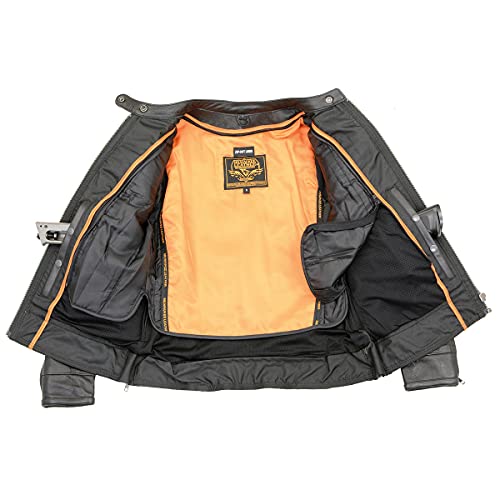 Milwaukee Leather MLL2552 Women's Cool-Tec Black Leather Scooter Triple Stitch Motorcycle Jacket-Medium by Milwaukee Leather - Used condition - Image 9