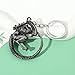 SephSmith Alien Movie-Inspired Keychain Sci-Fi Monster Metal Key Ring for Fans Gamers and Collectors (Silver)