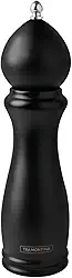 Moedor de Pimenta e Sal Tramontina Churrasco Black em Cerâmica com Recipiente de Madeira 8"