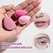 BS-MALL 10 Pcs Premium Makeup Sponges For Foundation - Makeup Blending Sponge Set With Finger & Triangle Puffs For Multi-purpose Use, Travel Essential & Daily Makeup (Diamond)