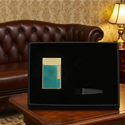 Encendedor de latón vintage recargable con llama suave miniatura 6