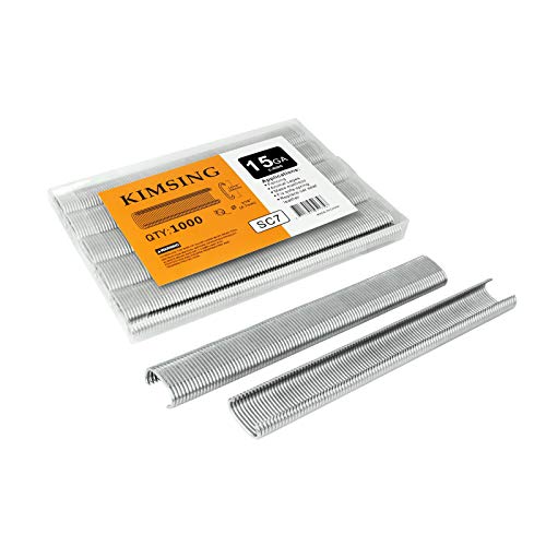 Kimsing SC7 Lot de 1000 agrafes à anneau en C avec couronne de 3/4'' Calibre 15 Cover