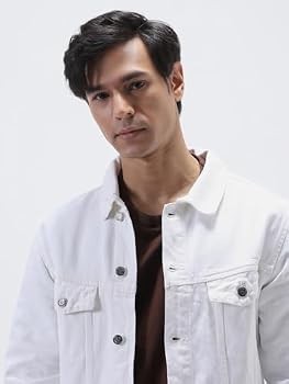 Urbano Fashion Men's Denim Jacket, White, 38 : Amazon.sg: Fashion
