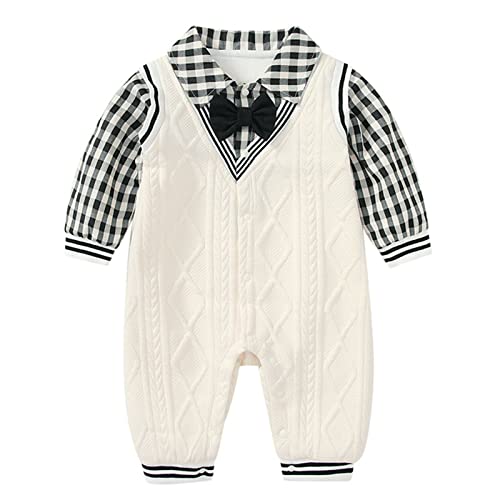 Snr-k Infant Baby Boy Clothes Newborn Baby Sweater Romper Jumpsuit One-Piece Outfit for Boys and Girls