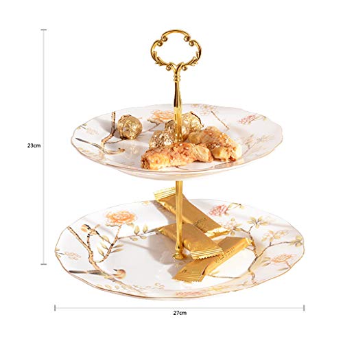 Assiette de fruits à double étage et présentoir dessert pour table - 3