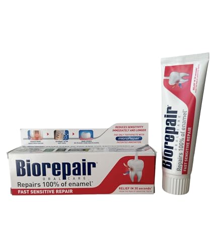 4 pezzi biorepair rapidamente sensitivo dentifricio 75 ml (confezione da quattro) protezione e riparazione di acido erosione e placca sicura per tutta la famiglia
