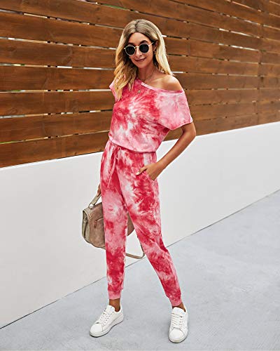 Image of PRETTYGARDEN Jumpsuits for Women 2026 Summer Dressy Off Shoulder Romper Spring Vacation Travel Lounge Outfits Clothes