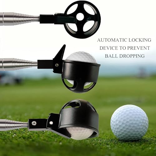 EMNIMQ Golf Ball Retriever,20cm Retractable Telescopic Scoop Saver,Stainless Steel Golf Ball Collector,Stainless Telescopic Golf Ball Retriever for Water with Golf Ball Grabber for Putter,Gifts - Image 6