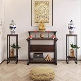 D'une adaptabilité simple, cette table d'autel s'intègre harmonieusement à différents styles d'intérieur. Son design minimaliste, dépourvu d'ornements superflus, s'accorde parfaitement avec des styles tels que la simplicité moderne et les intérieurs néo-chinois. Plus qu'une simple table de prière, c'est un véritable objet de décoration qui sublime votre espace, alliant spiritualité et esthétique.