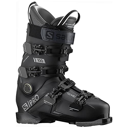 Salomon S/Pro 100 GW Mens Ski Boots Black/Belluga/Dark Silver Metallic 10/10.5 (28/28.5)