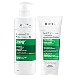 Vichy Dercos Anti Dandruff Shampoo & Hydrating Conditioner, Your Scalp Care System for Normal to Dry Hair with 1% Selenium DS & Hyaluronic Acid, Reduce Visible Dandruff Flakes & Improve Scalp Health