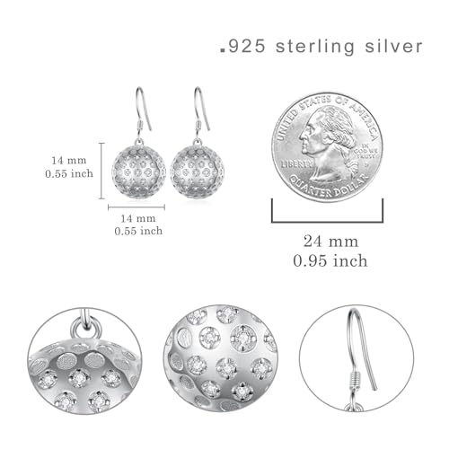 Image of Football /Golf /Volleyball Earrings 925 Sterling Silver Sports Earrings for Women Sports Gifts for Girls