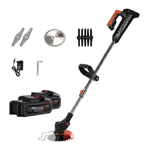 BebeXi cortacésped Gasolina autopropulsadoCortacésped eléctrico, cortacésped portátil Recargable para el hogar, pequeño cortacésped con 3 Tipos de Cuchillas, batería de 9000mA