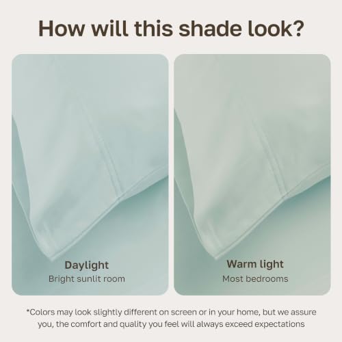 Image of California Design Den Twin Sheet Set - 100% Cotton, Luxury 600 Thread Count Deep Pocket Twin Sheets, Soft Durable Bedding with Sateen Weave - Seafoam