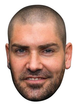 FoxyPrinting Shane Lynch 1 Celebrity Cardboard Party Face Mask Fancy Dress