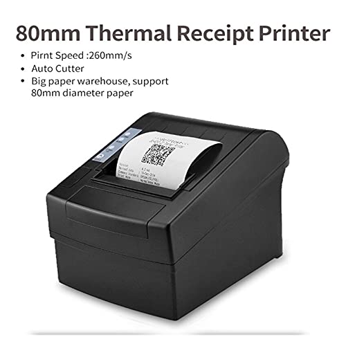 Image of Receipt Bill Printer 3inch 80mm Automatic 300mm /s Pos Tickets Printer USB Serial LAN Parallel Thermal Printer(Parallel)