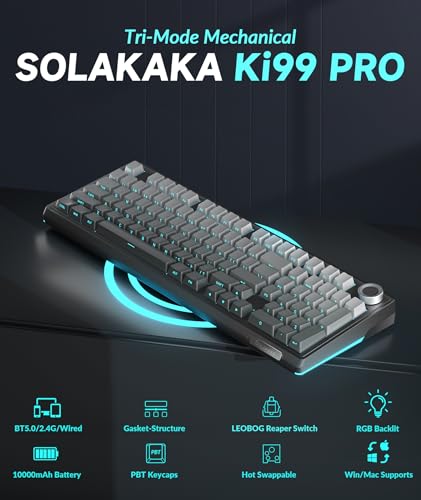 Image of SOLAKAKA KI99 Pro and SM600,Wireless Keyboard and Mouse Combo for Gaming