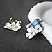 WEWDBY Handmade Monet's Water Lilies Earrings - Artistic Color-Mixed Design, Creative Jewelry for Women, Unique Gift for Art Lovers